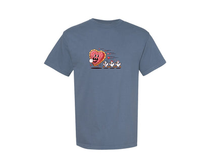 brand:Comfort Colors|color:Blue Jean|Cute Valentine Heart Cookie Shirt Graphic T-Shirt