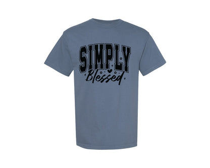 brand:Comfort Colors|color:Blue Jean|Simply Blessed Blessed Faith 4 Graphic T-Shirt