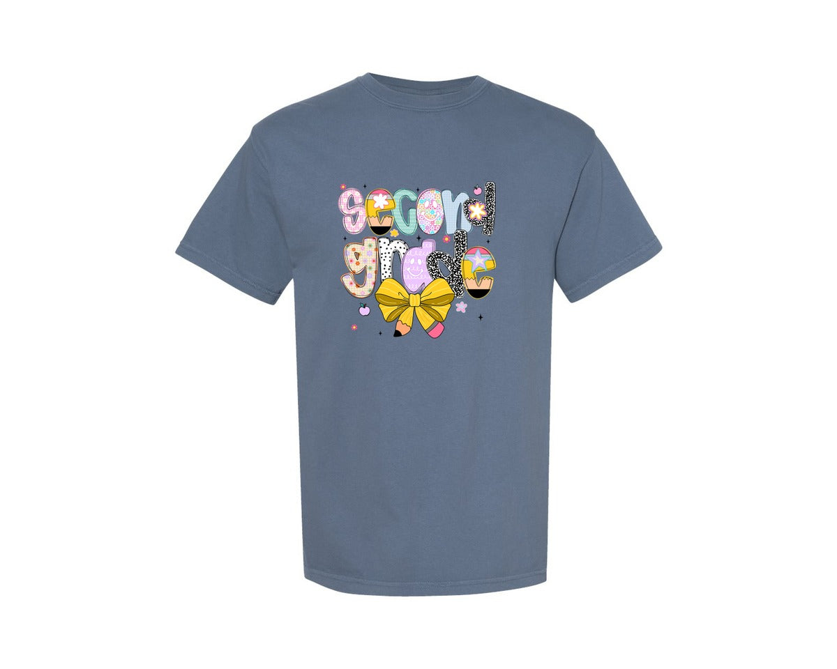 brand:Comfort Colors|color:Blue Jean|Preppy Back To School 13 Graphic T-Shirt