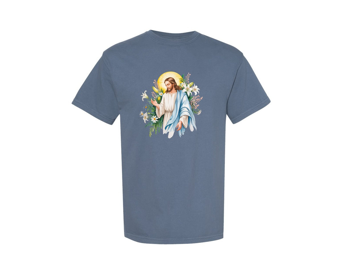 brand:Comfort Colors|color:Blue Jean|Jesus Christ 10 Graphic T-Shirt
