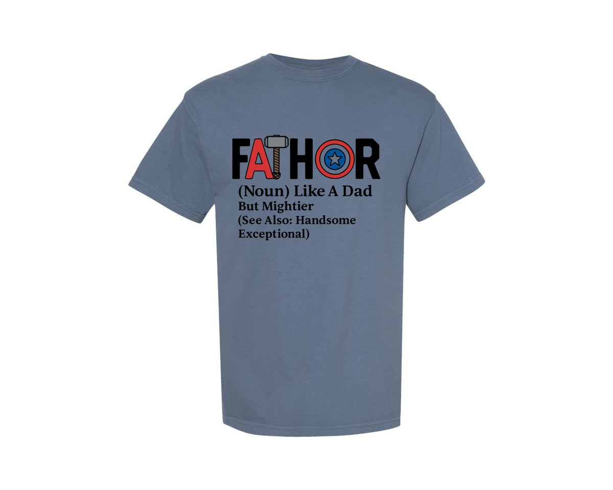 brand:Comfort Colors|color:Blue Jean|Father Noun Like A Dad Graphic T-Shirt