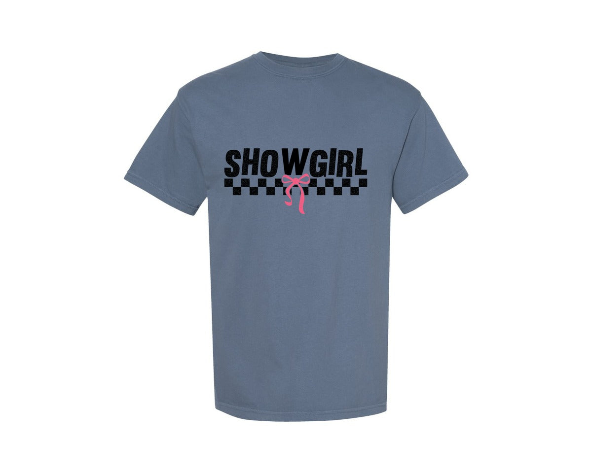 brand:Comfort Colors|color:Blue Jean|Showgirl Showgirl Coquette 2 Graphic T-Shirt