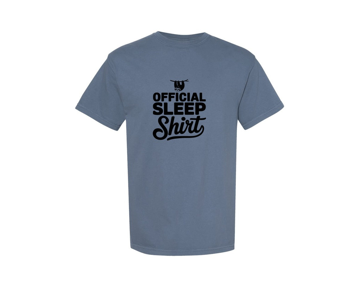 brand:Comfort Colors|color:Blue Jean|Official Sleep Shirt T Shirt Graphic T-Shirt