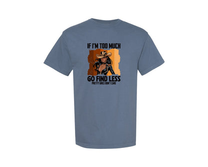 brand:Comfort Colors|color:Blue Jean|Pretty Girls Dont Care Black Girl Graphic T-Shirt
