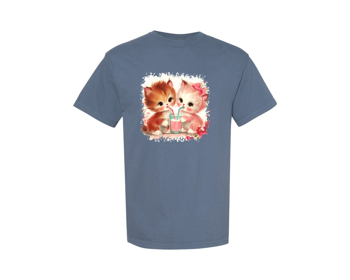brand:Comfort Colors|color:Blue Jean|Vintage Valentine Square Tshirt 35 Graphic T-Shirt