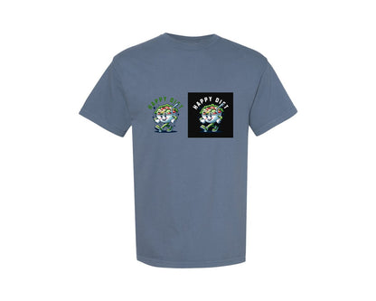 brand:Comfort Colors|color:Blue Jean|Happy Diet Cute Salad Bowl Art Graphic T-Shirt
