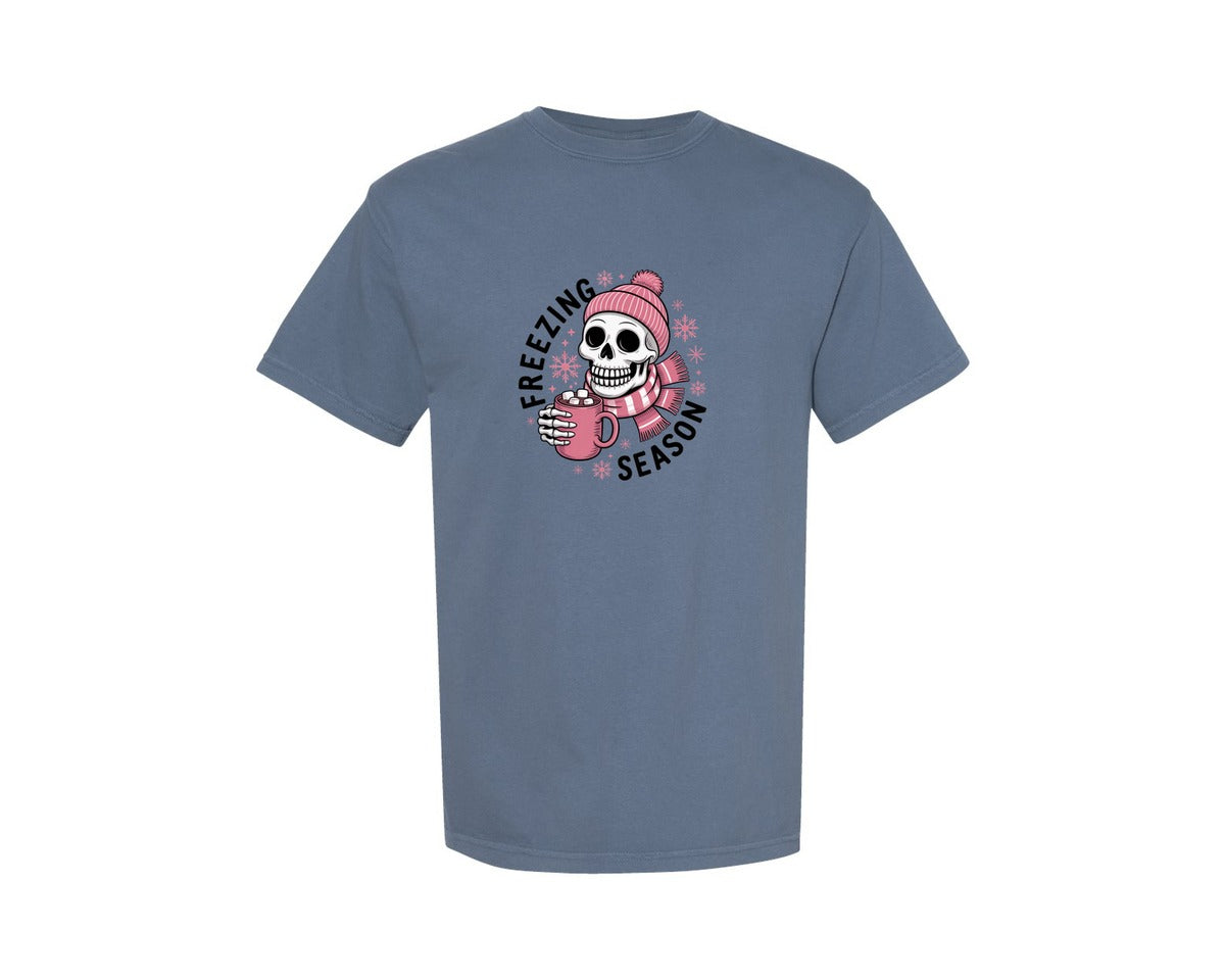 brand:Comfort Colors|color:Blue Jean|Freezing Season Graphic T-Shirt