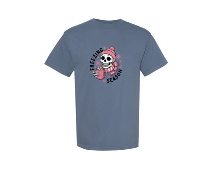 brand:Comfort Colors|color:Blue Jean|Freezing Season Graphic T-Shirt