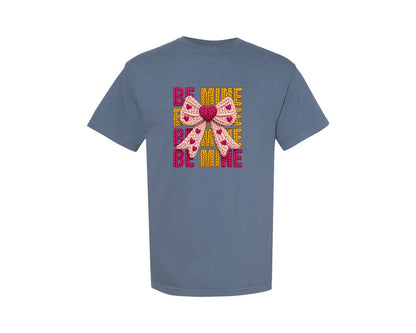 brand:Comfort Colors|color:Blue Jean|Crochet Valentines Day Coquette 2 Graphic T-Shirt