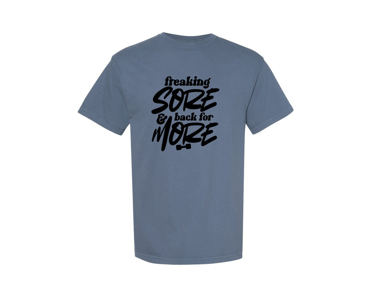 brand:Comfort Colors|color:Blue Jean|Gym Motivation Saying Workout Graphic T-Shirt