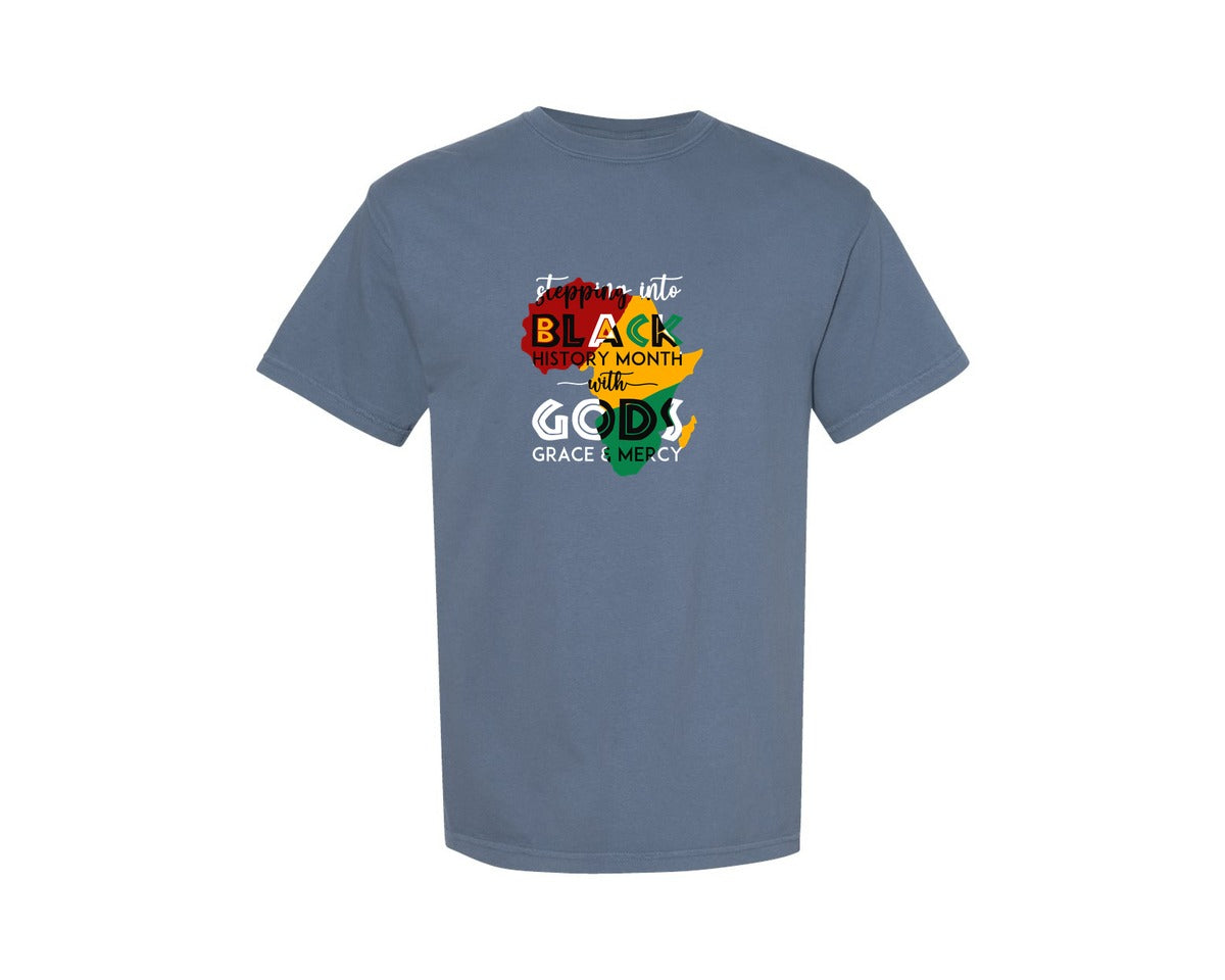 brand:Comfort Colors|color:Blue Jean|Black History Month 585 Graphic T-Shirt