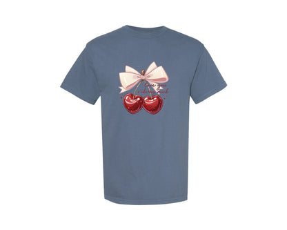 brand:Comfort Colors|color:Blue Jean|Love You Cherry Much Pngvalentine Graphic T-Shirt