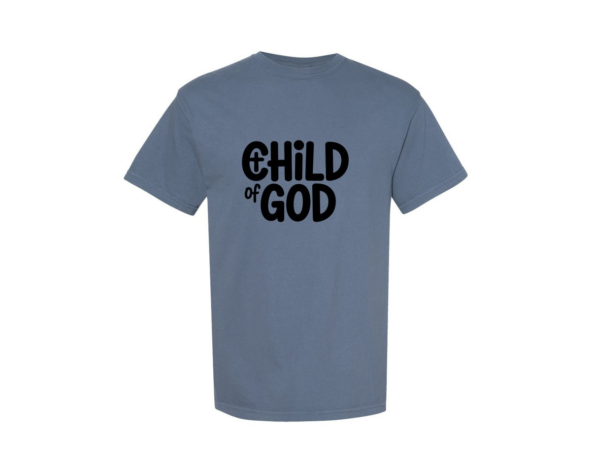 brand:Comfort Colors|color:Blue Jean|Child Of God Ai Graphic T-Shirt