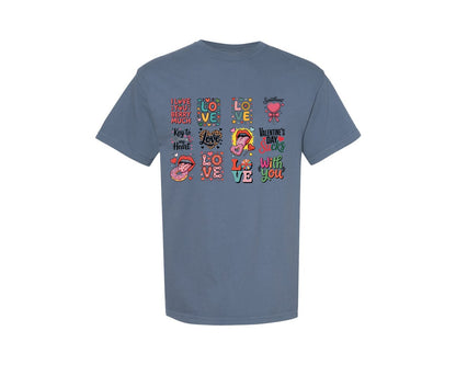 brand:Comfort Colors|color:Blue Jean|Romance Collection Print 2 Graphic T-Shirt