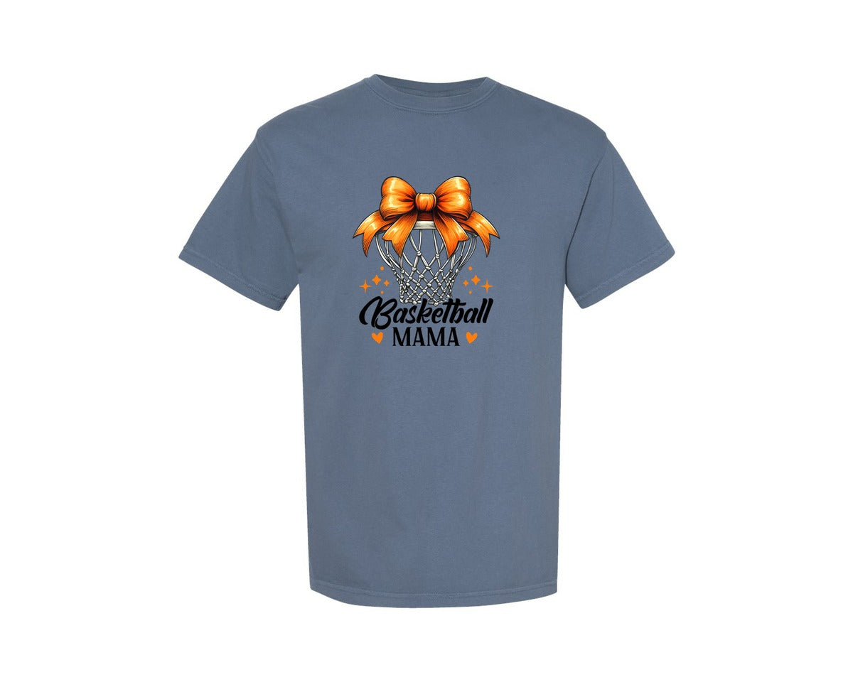 brand:Comfort Colors|color:Blue Jean|Basketball Mama Sports Mom 2 Graphic T-Shirt