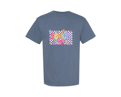 brand:Comfort Colors|color:Blue Jean|Teach Teacher Design Graphic T-Shirt