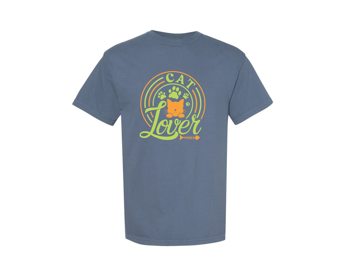 brand:Comfort Colors|color:Blue Jean|Cat Lover Cut File T Shirt Design 7 Graphic T-Shirt