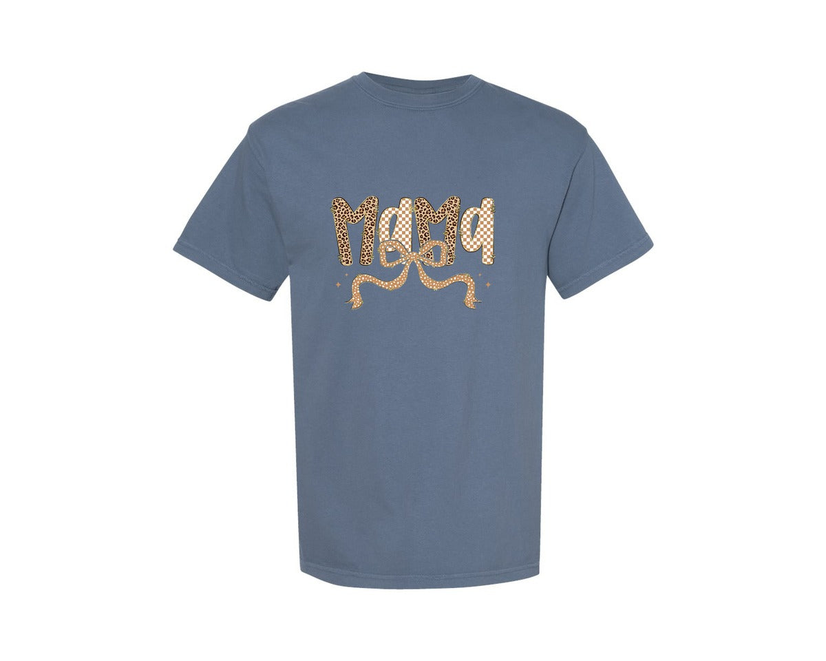 brand:Comfort Colors|color:Blue Jean|Leopard Mama Mama Graphic T-Shirt