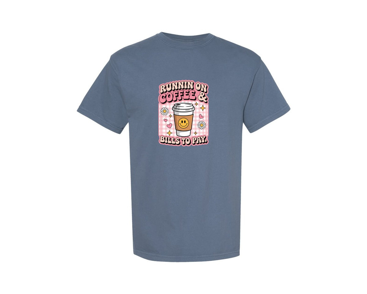 brand:Comfort Colors|color:Blue Jean|Coffee Bills Aesthetic File Graphic T-Shirt