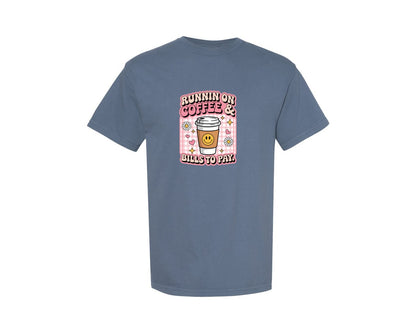 brand:Comfort Colors|color:Blue Jean|Coffee Bills Aesthetic File Graphic T-Shirt