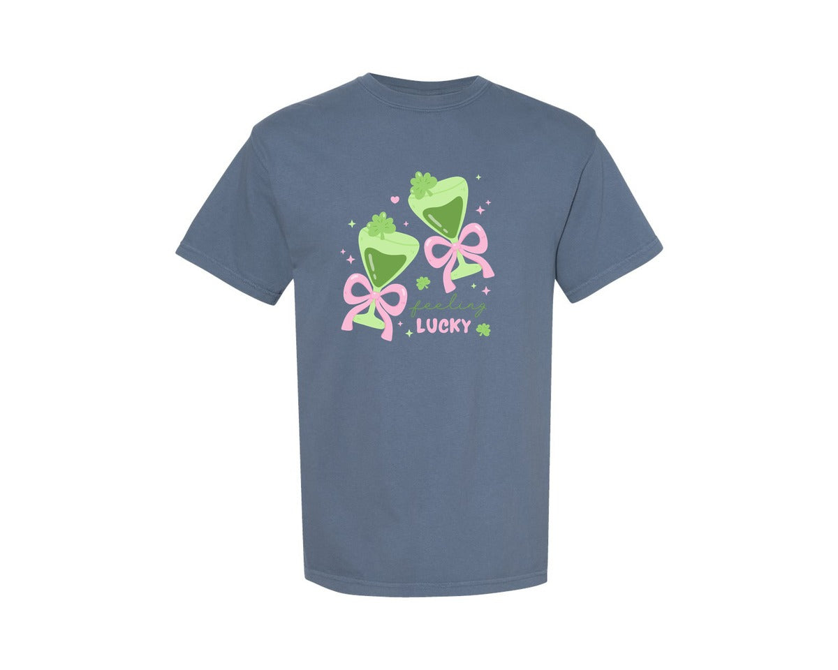 brand:Comfort Colors|color:Blue Jean|Pastel Lucky Potion St Patrick Graphic T-Shirt