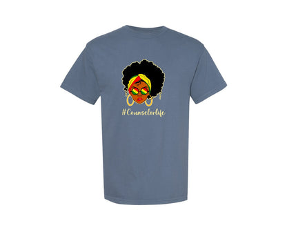 brand:Comfort Colors|color:Blue Jean|Counselor Life Career T Shirt Graphic T-Shirt