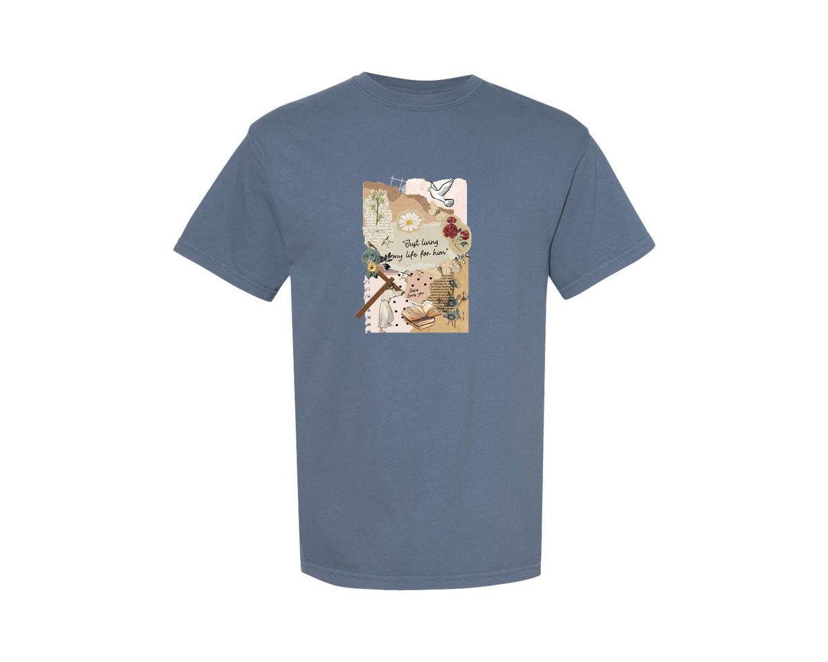 brand:Comfort Colors|color:Blue Jean|Boho Christian Bible Verses Graphic T-Shirt
