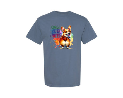 brand:Comfort Colors|color:Blue Jean|Funny Corgi Dog Mama Graphic T-Shirt