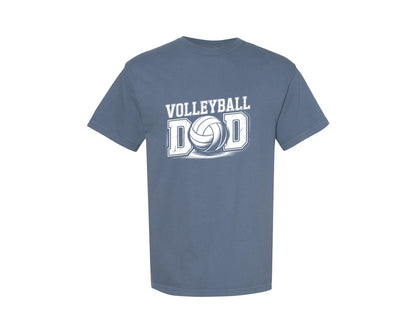 brand:Comfort Colors|color:Blue Jean|Bold Volleyball Dad Graphic Design Graphic T-Shirt