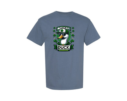 brand:Comfort Colors|color:Blue Jean|Duck Hunting Funny Duck Duck Graphic T-Shirt