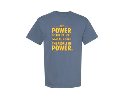brand:Comfort Colors|color:Blue Jean|No King Power Of The People Graphic T-Shirt