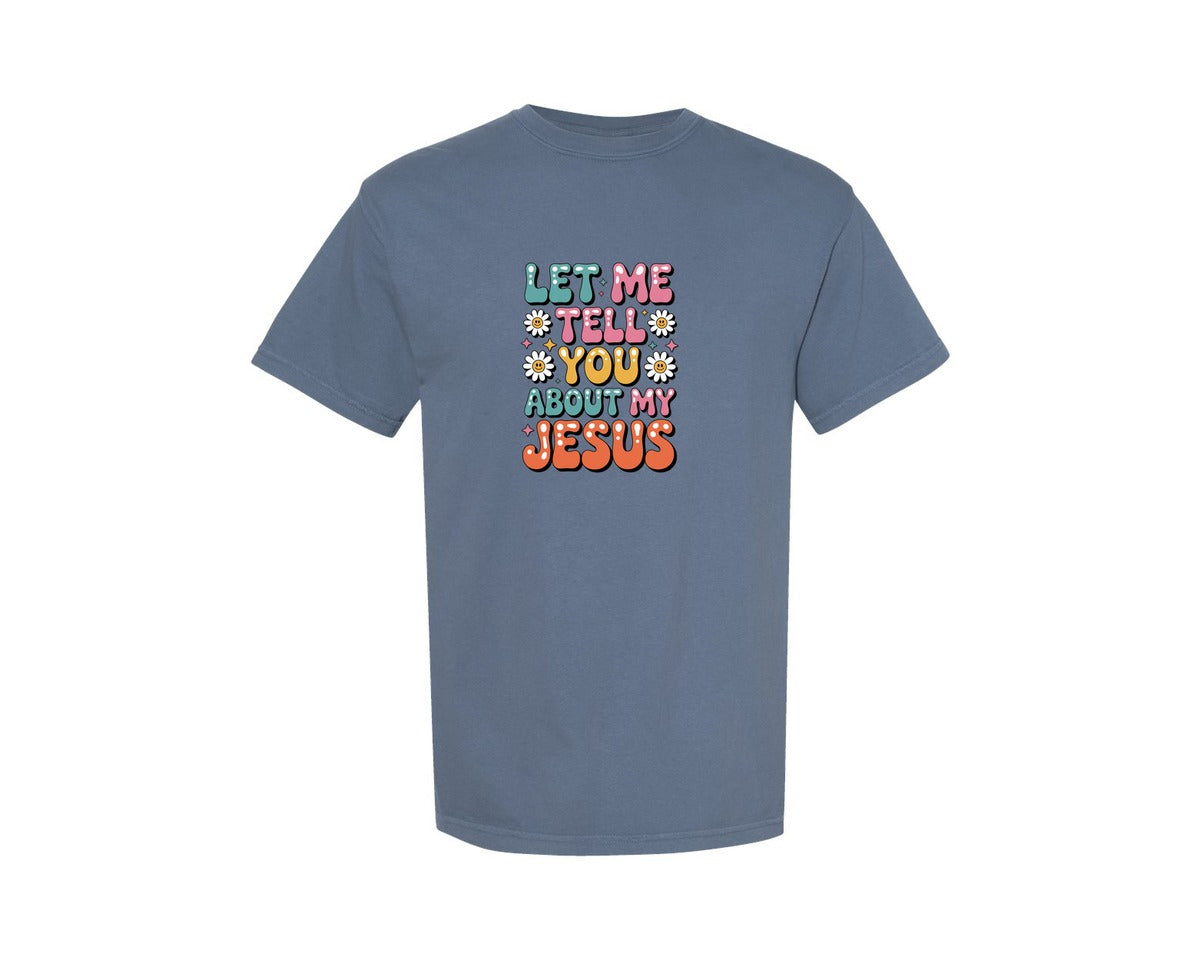 brand:Comfort Colors|color:Blue Jean|Christian Coquette Jesus 2 Graphic T-Shirt