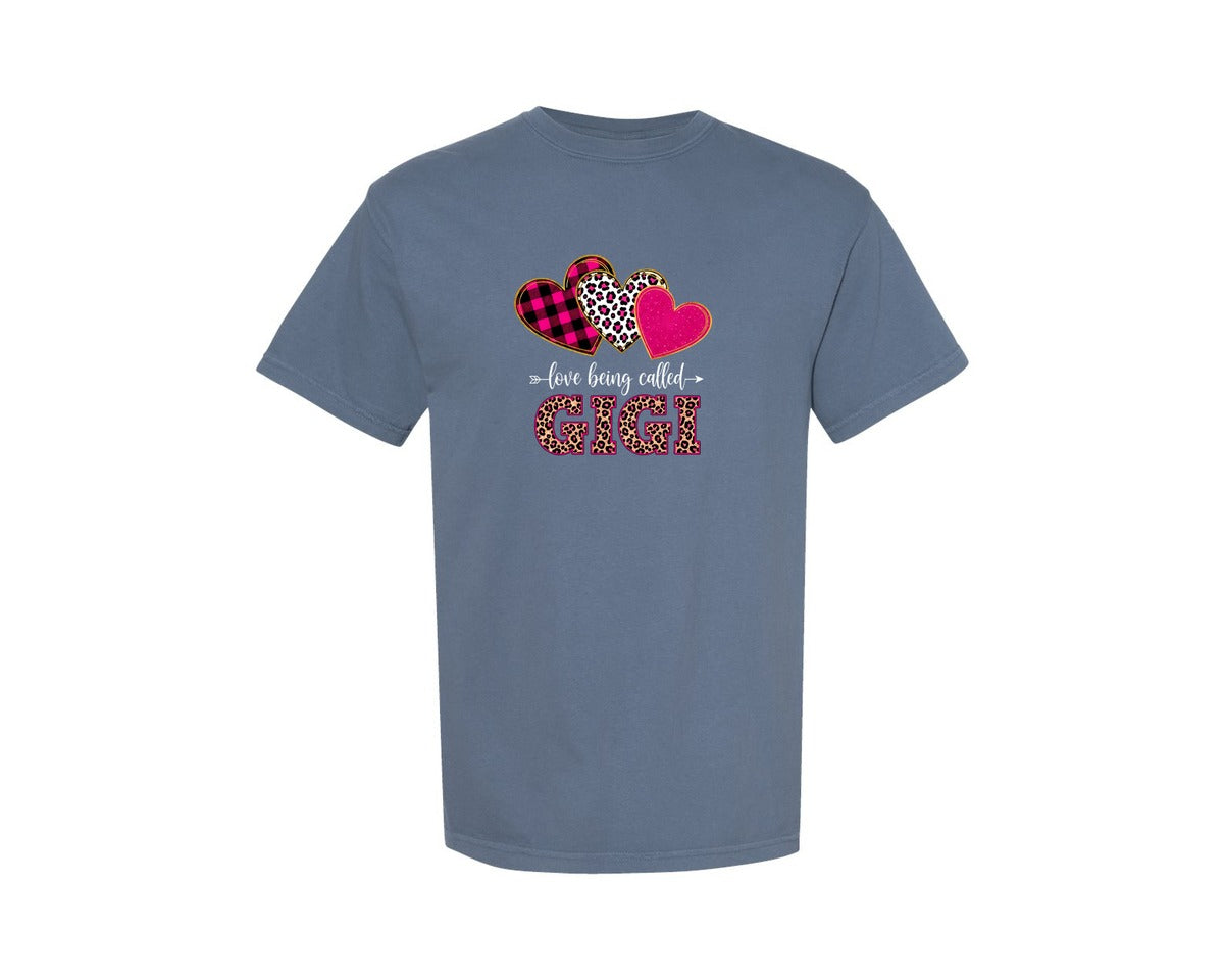 brand:Comfort Colors|color:Blue Jean|Gigi Love Valentines Day T Shirt Graphic T-Shirt