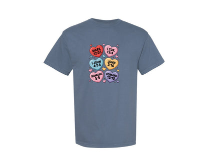 brand:Comfort Colors|color:Blue Jean|Christian Valentine 6 Graphic T-Shirt
