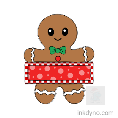 Boy gingerbread PNG with custom name