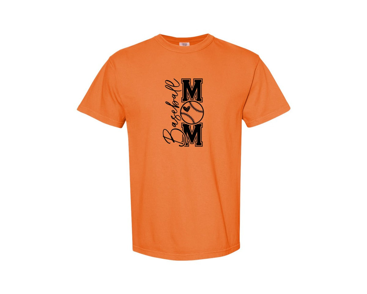 brand:Comfort Colors|color:Burnt Orange|Baseball Mom Baseball Mom 2 Graphic T-Shirt
