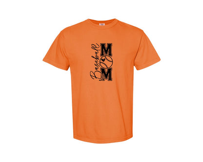 brand:Comfort Colors|color:Burnt Orange|Baseball Mom Baseball Mom 2 Graphic T-Shirt