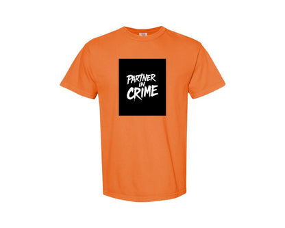 brand:Comfort Colors|color:Burnt Orange|Partner In Crime T Shirt Design Graphic T-Shirt