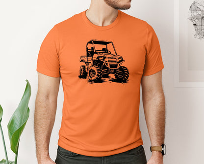 brand:Bella Canvas|color:Burnt Orange|Atv Atv Riding Graphic T-Shirt