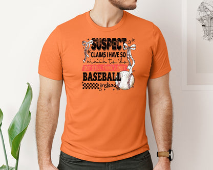 brand:Bella Canvas|color:Burnt Orange|Baseball Bow Mom Quote Retro Distressed Graphic T-Shirt