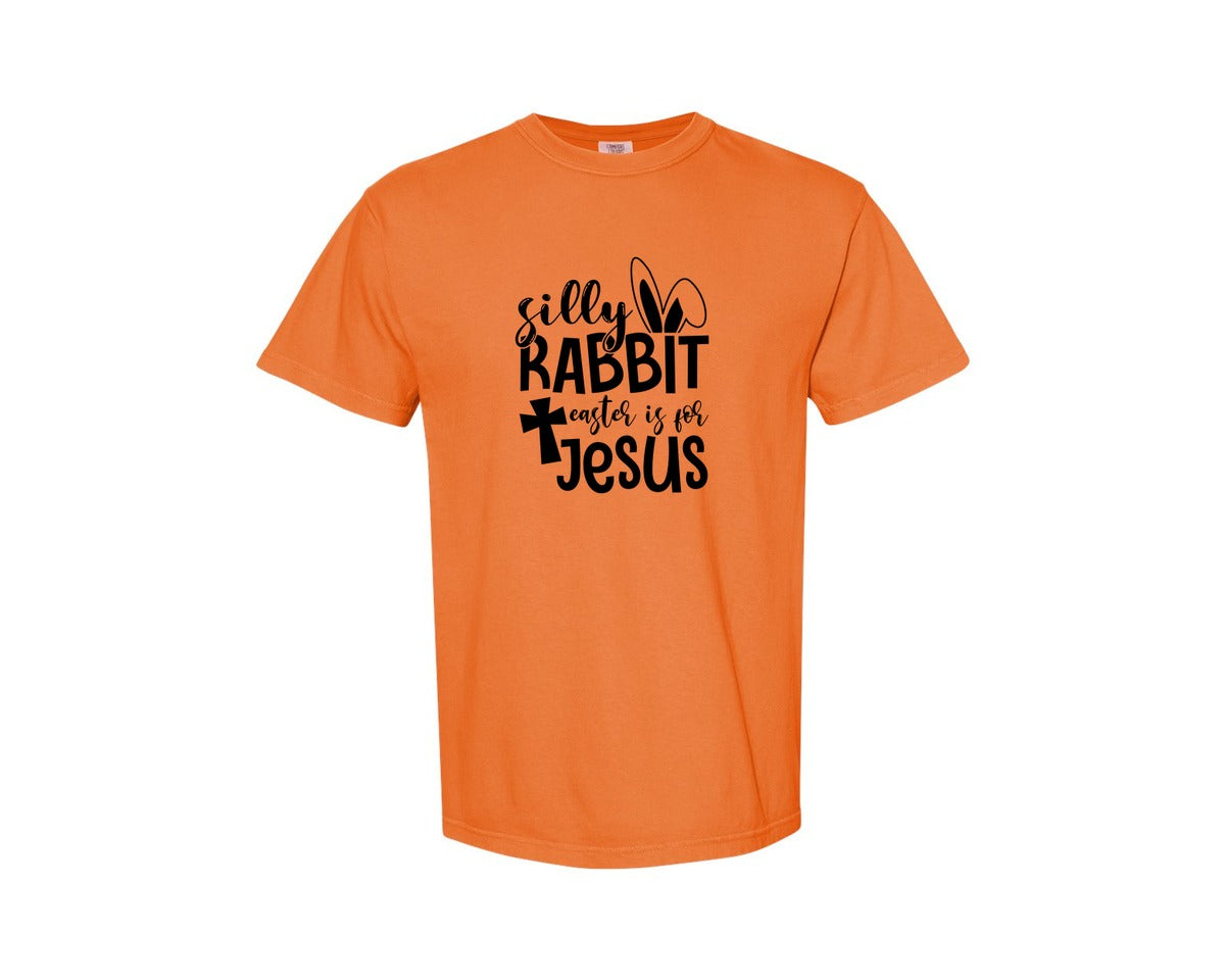 brand:Comfort Colors|color:Burnt Orange|Silly Rabbit Easter Is For Jesus Ea Graphic T-Shirt