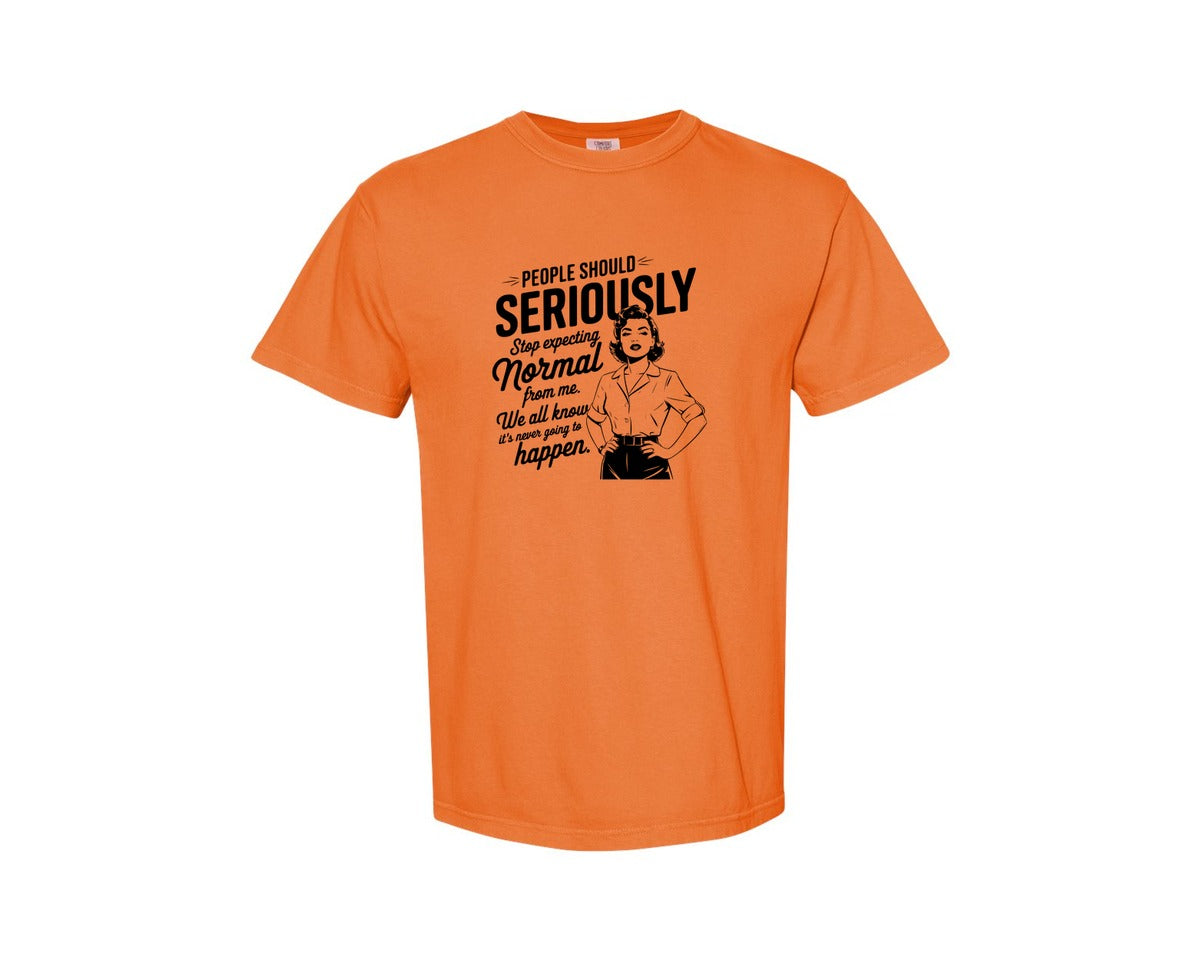 brand:Comfort Colors|color:Burnt Orange|Vintage Funny Trendy Woman Shirt Design Graphic T-Shirt