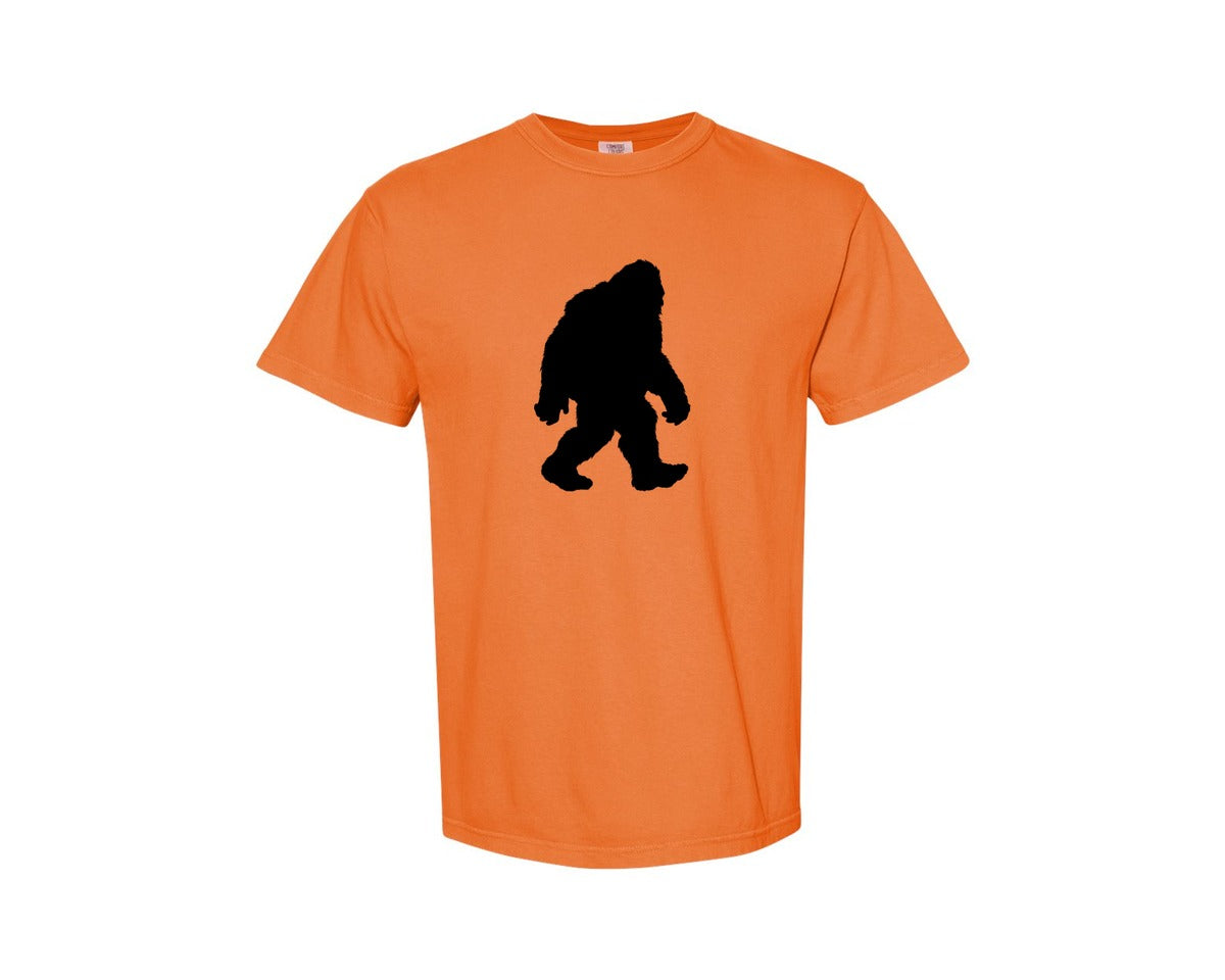 brand:Comfort Colors|color:Burnt Orange|Bigfoot Sasquatch Figure Design Graphic T-Shirt