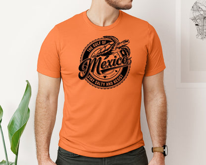 brand:Bella Canvas|color:Burnt Orange|Gulf Of Mexico Turtle Beach Graphic T-Shirt