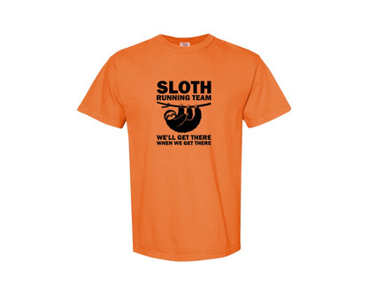 brand:Comfort Colors|color:Burnt Orange|Sloth Running Team T Shirt 2 Graphic T-Shirt