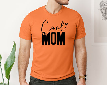 brand:Bella Canvas|color:Burnt Orange|Cool Mom Funny Mom Mama Graphic T-Shirt