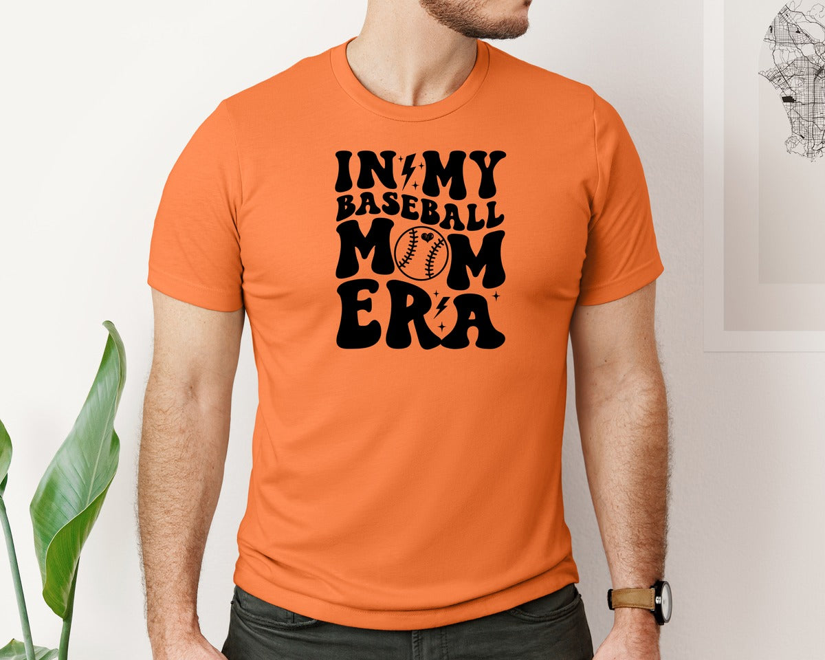 brand:Bella Canvas|color:Burnt Orange|Retro Sports Mom In My Mom Era Graphic T-Shirt