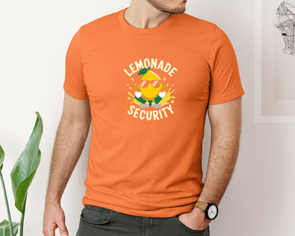 brand:Bella Canvas|color:Burnt Orange|Lemonade Security T Shirt Design 2 Graphic T-Shirt