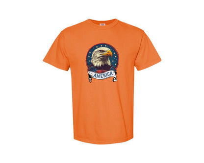 brand:Comfort Colors|color:Burnt Orange|4Th Of July Patriotic America Graphic T-Shirt