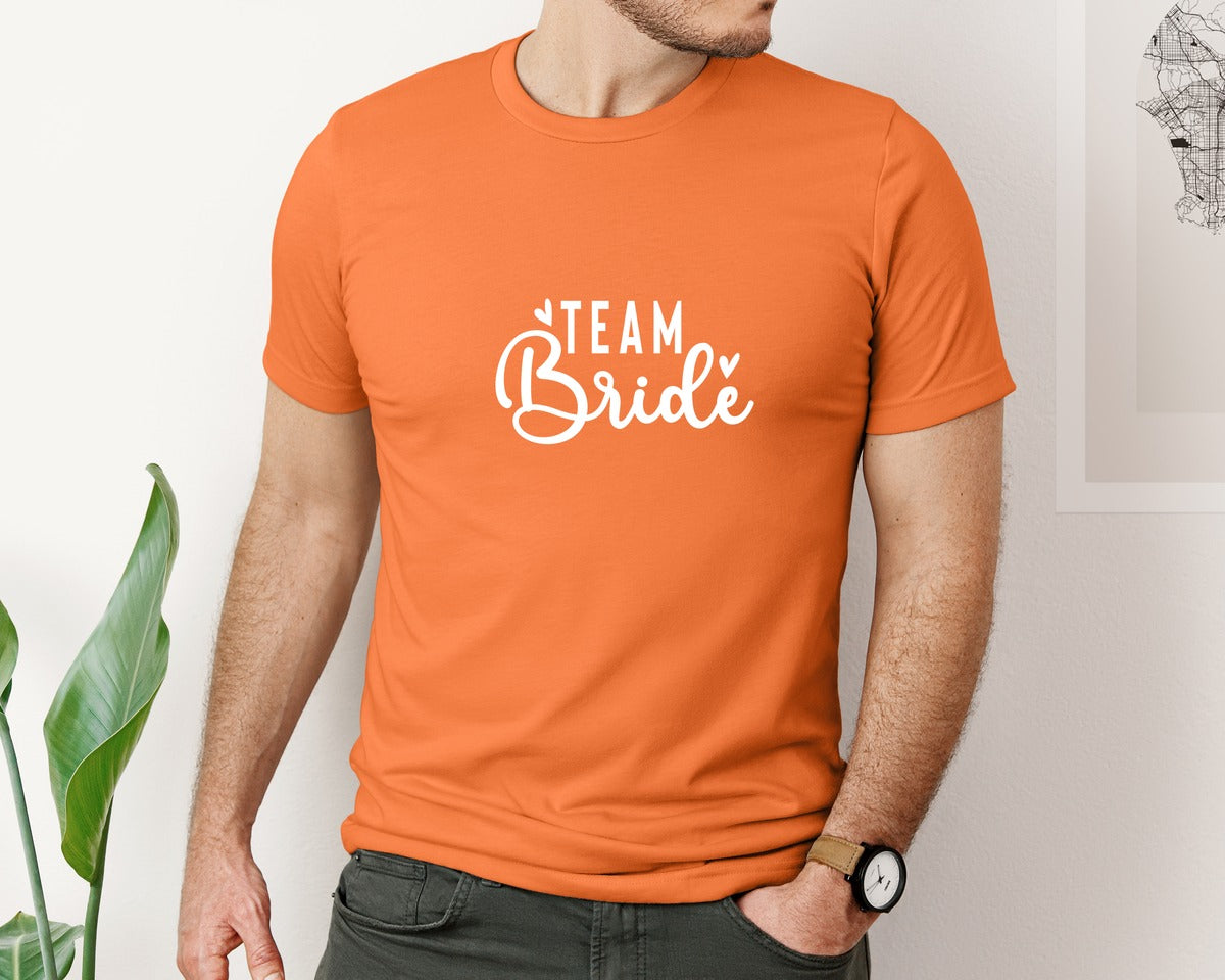 brand:Bella Canvas|color:Burnt Orange|Team Bride Bride 2 Graphic T-Shirt